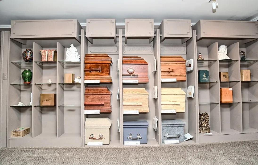 funeral showroom caskets