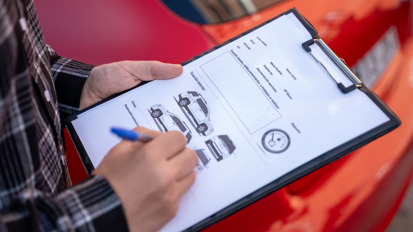 a mechanic taking a used car for a test drive