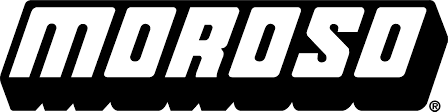 Moroso logo: white text on a black, beveled rectangle.