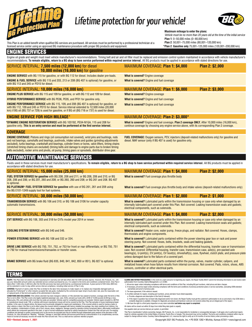 BG Warranty | Space Center Automotive