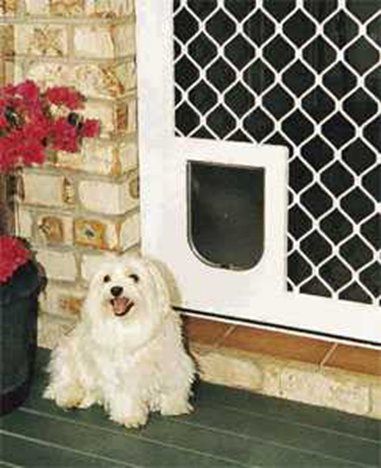 Security screen hotsell pet door