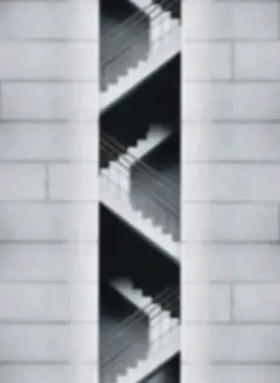 a black and white photo of commercial concrete stairs in Bellingham Washington.