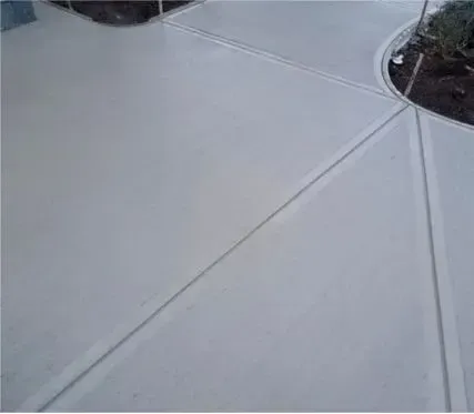Concrete driveway with control joints, light gray color in Anacortes WA.