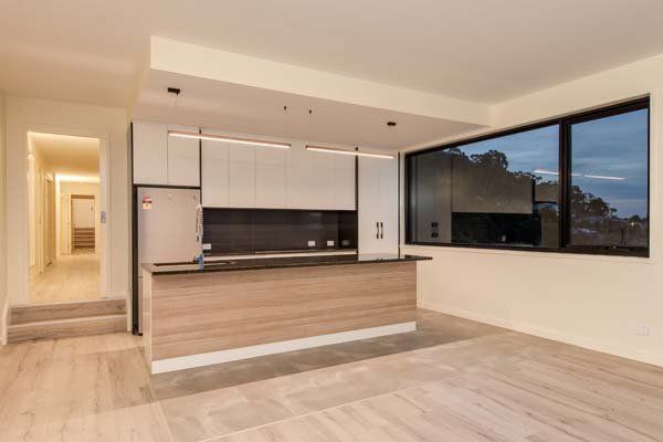 light wood  spacious living area