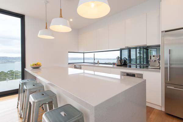 spacious kitchen with natural lighting