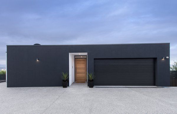 small modern black home