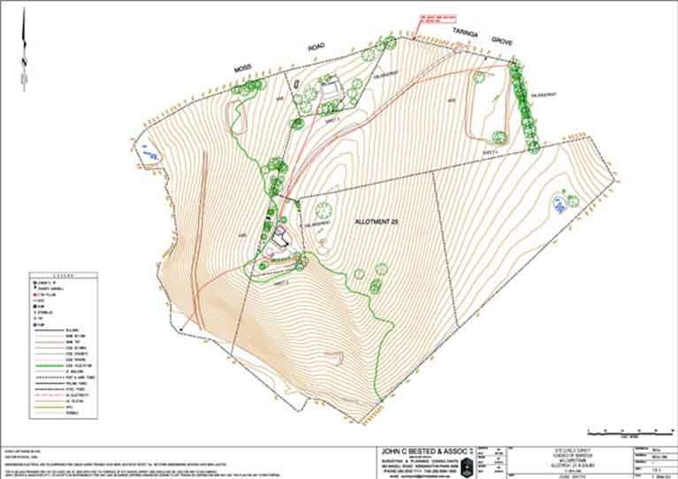 A map of a field with a lot of lines on it