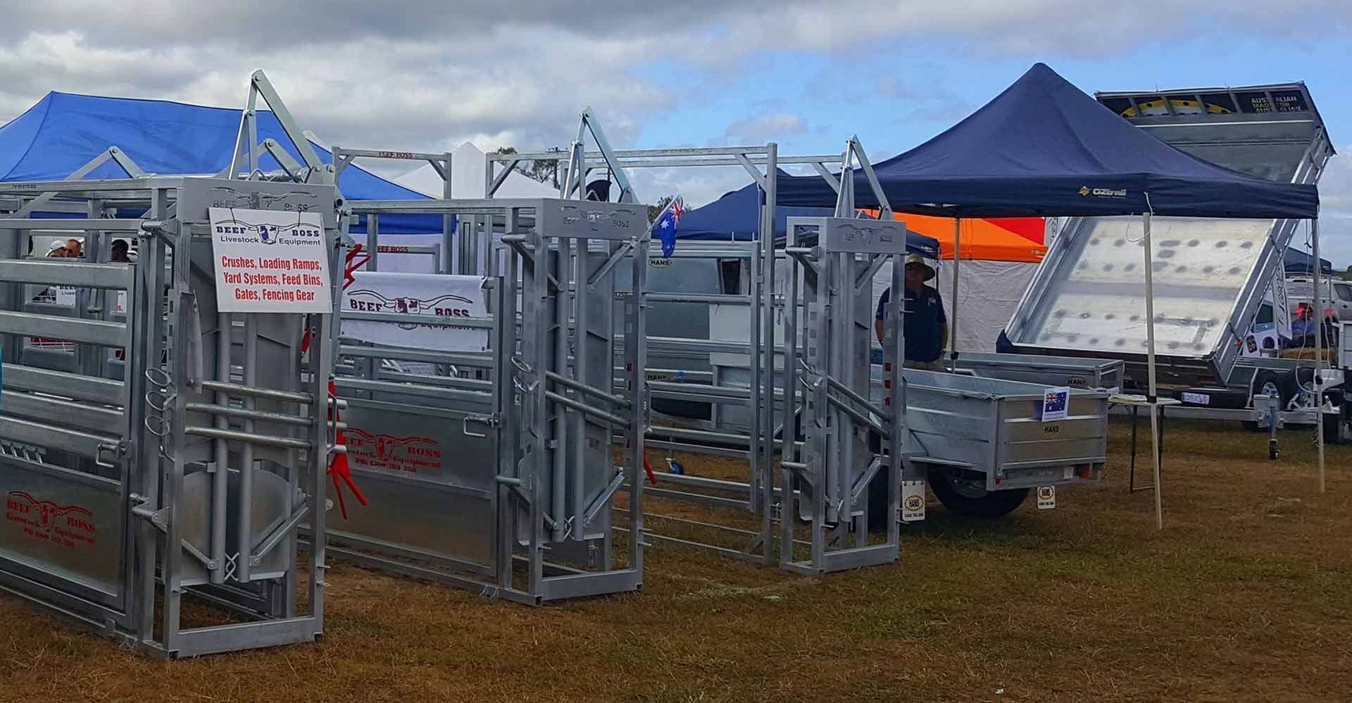 A Bunch of Metal Fences Are Sitting on Top of a Grass Covered Field — TGT Pty Ltd in Mareeba, QLD