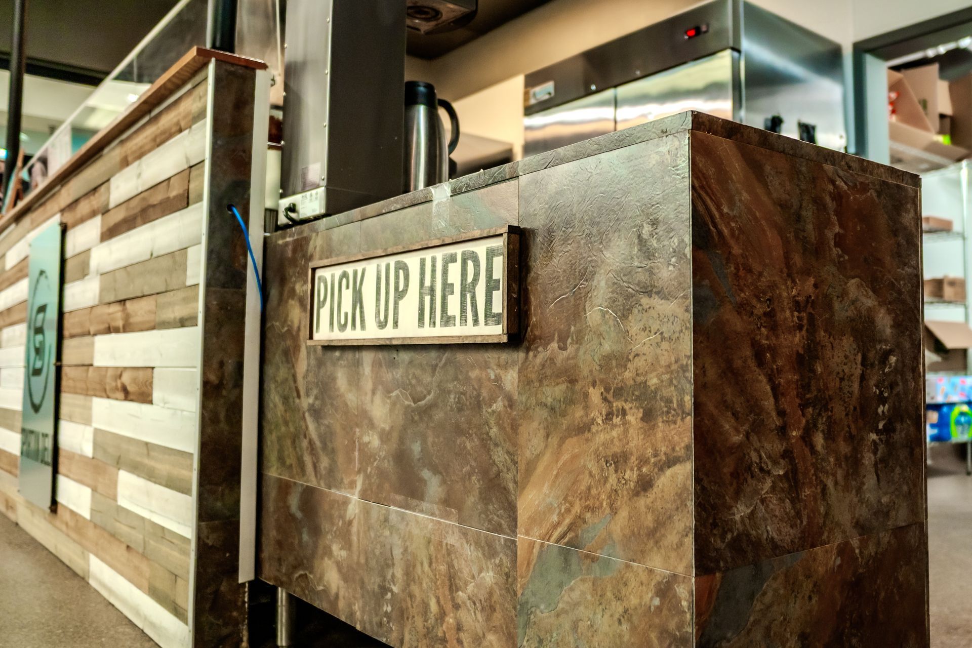 Restaurant counter with 