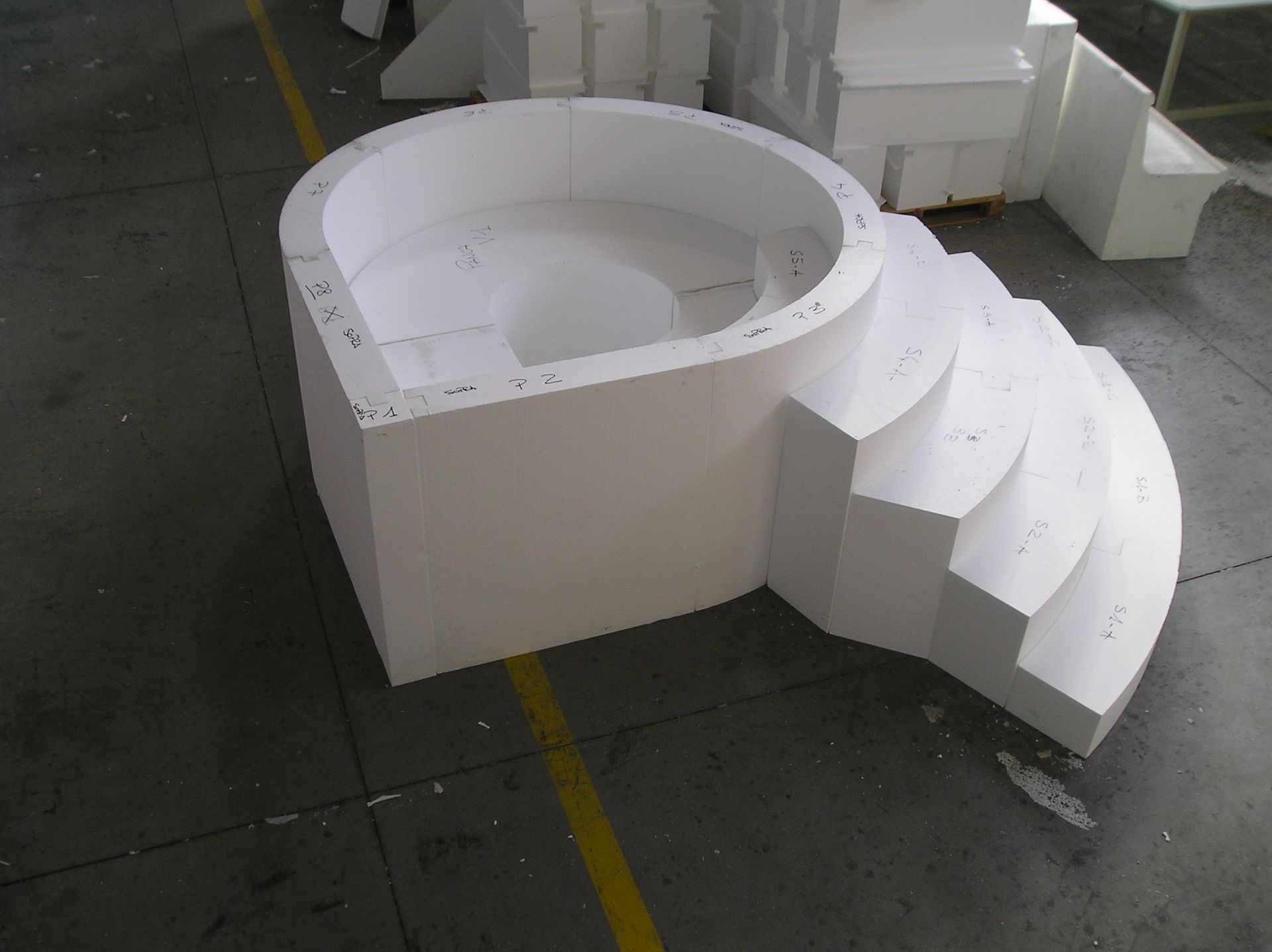 Scale in polistirolo per centri benessere