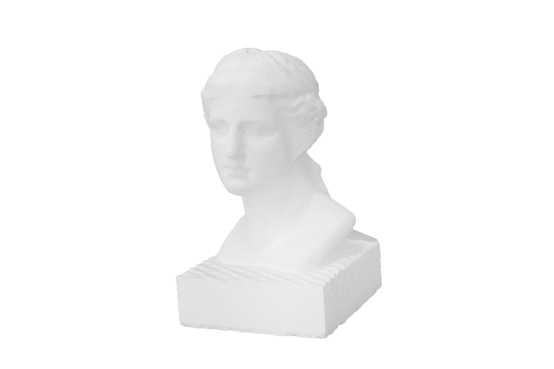 Statua a mezzo busto per decori in polistirolo per interni