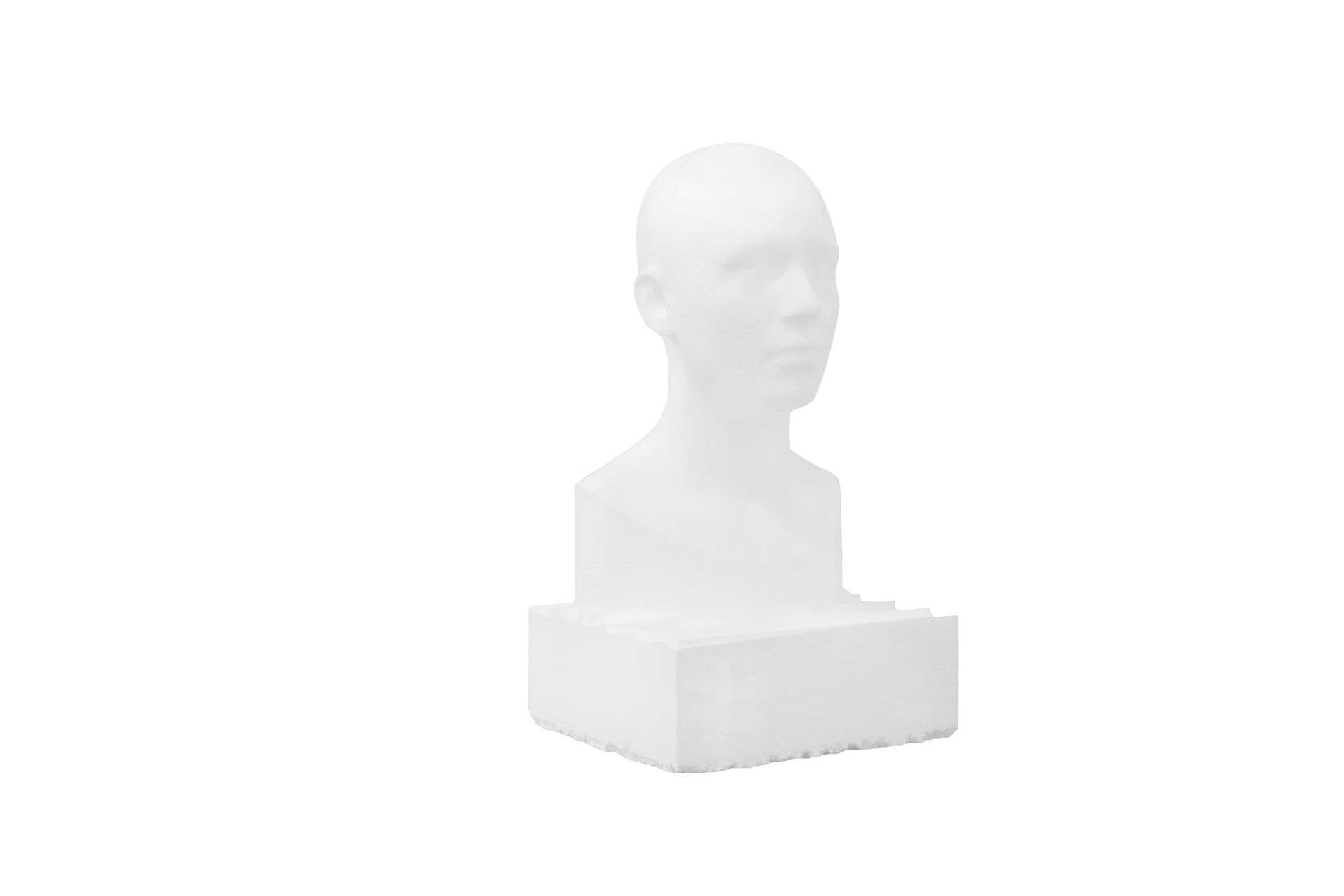 Decori in polistirolo per interni con statua a mezzo busto tridimensionale