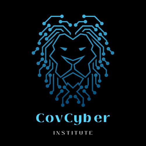 A logo for a company called covcyber institute