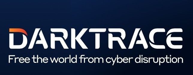 A darktrace logo that says free the world from cyber disruption