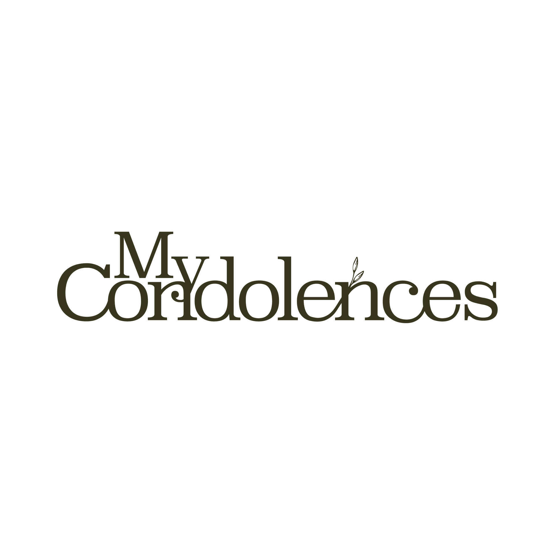 It is a logo for a company called my condolences.