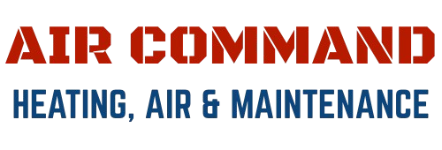 Air Command logo: red "AIR COMMAND" above blue "HEATING, AIR & MAINTENANCE".