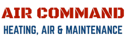 Air Command logo: red "AIR COMMAND" above blue "HEATING, AIR & MAINTENANCE".