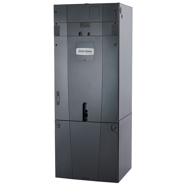 Dark gray American Standard furnace.