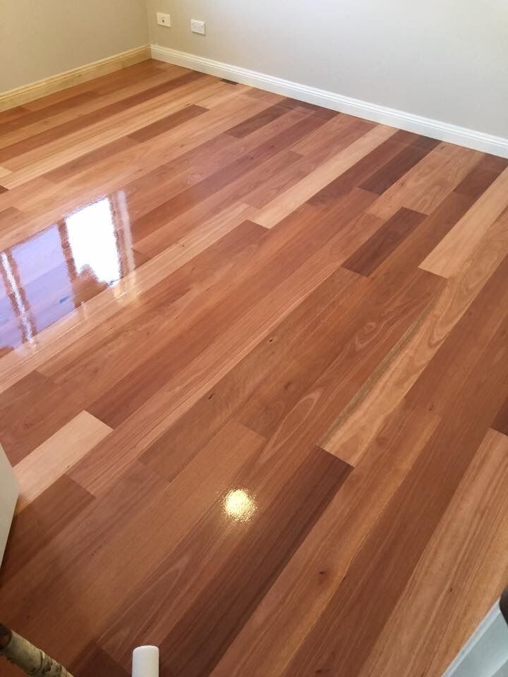 shiny wood floor