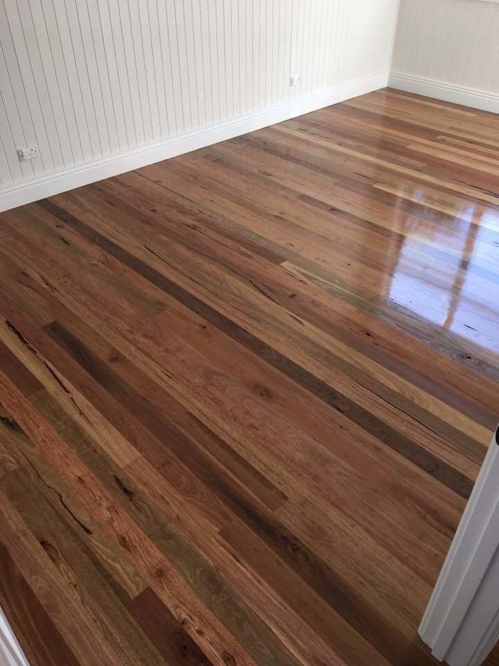 empty room with shiny wood floors