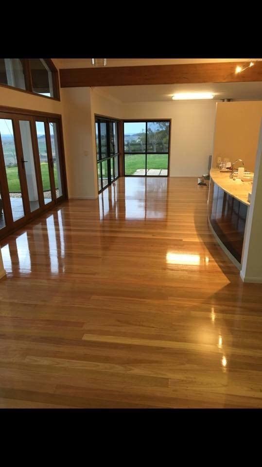 shiny wood floor