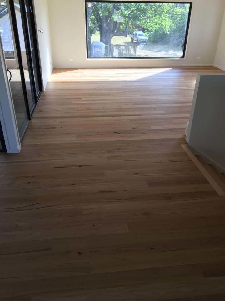 new dark wood floor