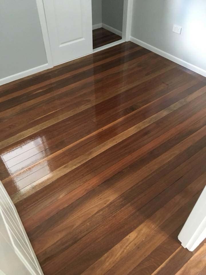 empty bedroom with wood floors