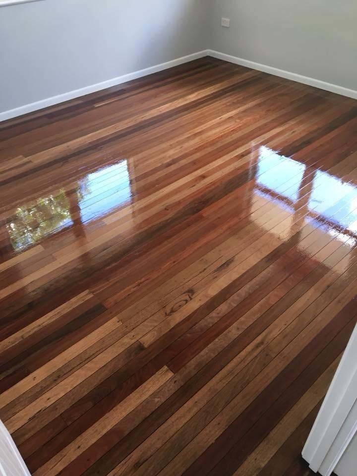 bedroom with wood floors