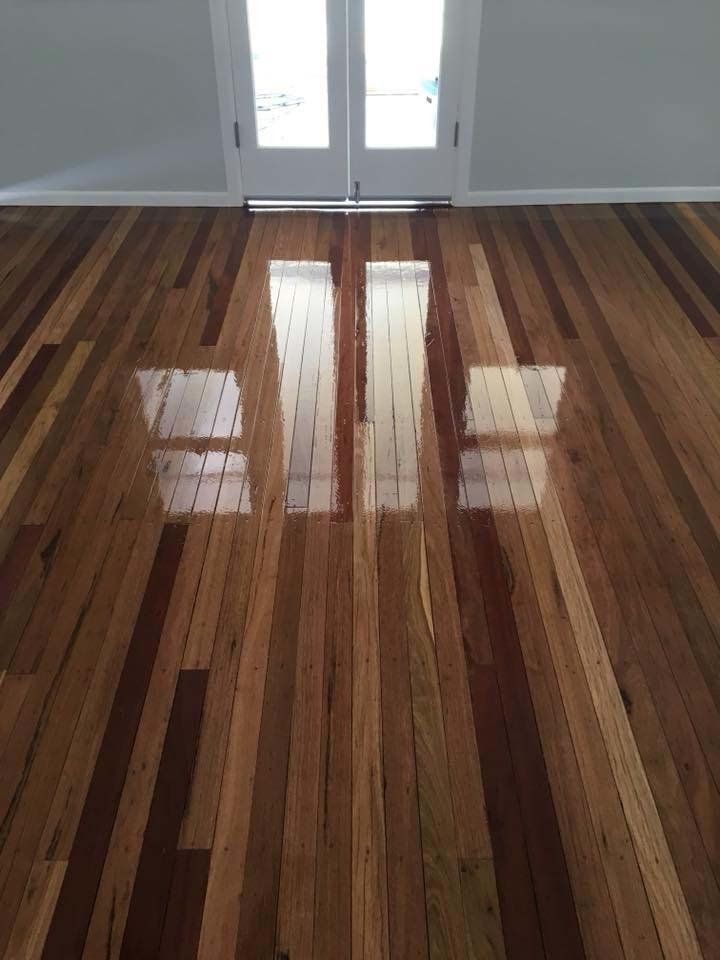 new shiny wood floor