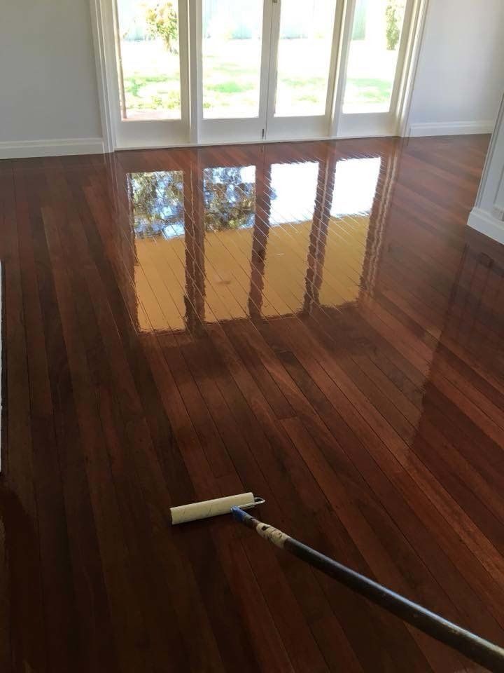 empty room with dark wood floors