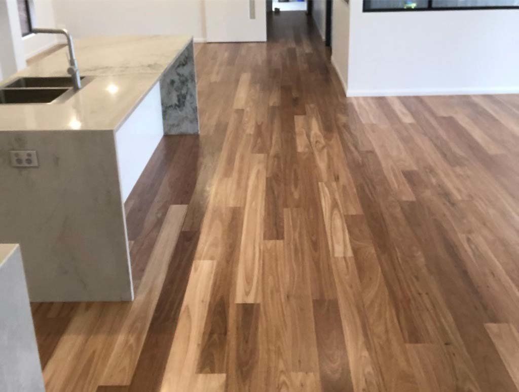 light wood floors in kitchen