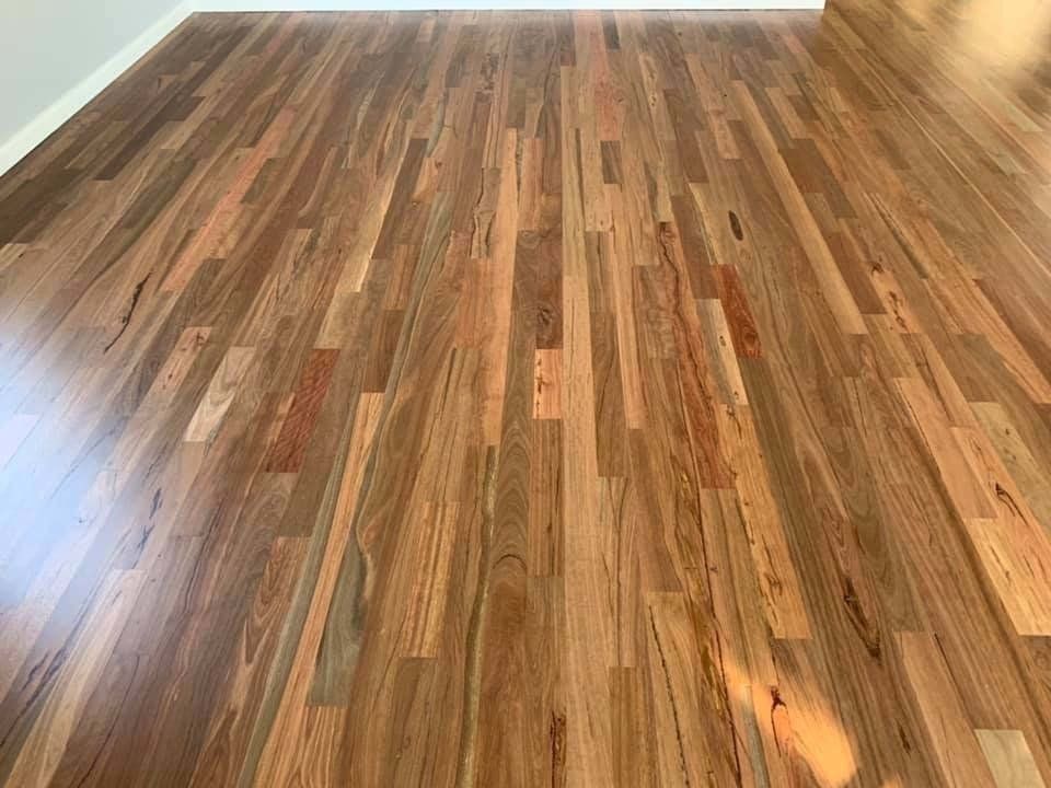 close up of new wood floors