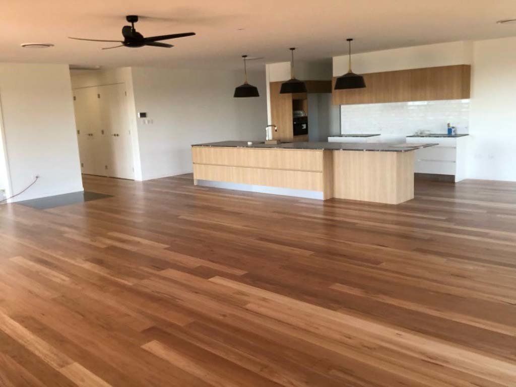 new wood floors in dining room