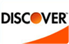 Discover credit card logo with orange sun graphic and curved orange stripe.