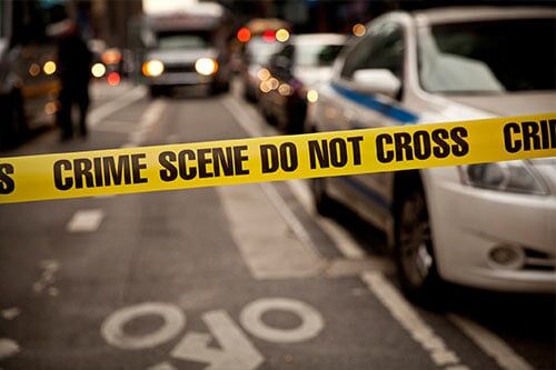 Crime scene on the road — Criminal Defense Lawyer in Piscataway, NJ