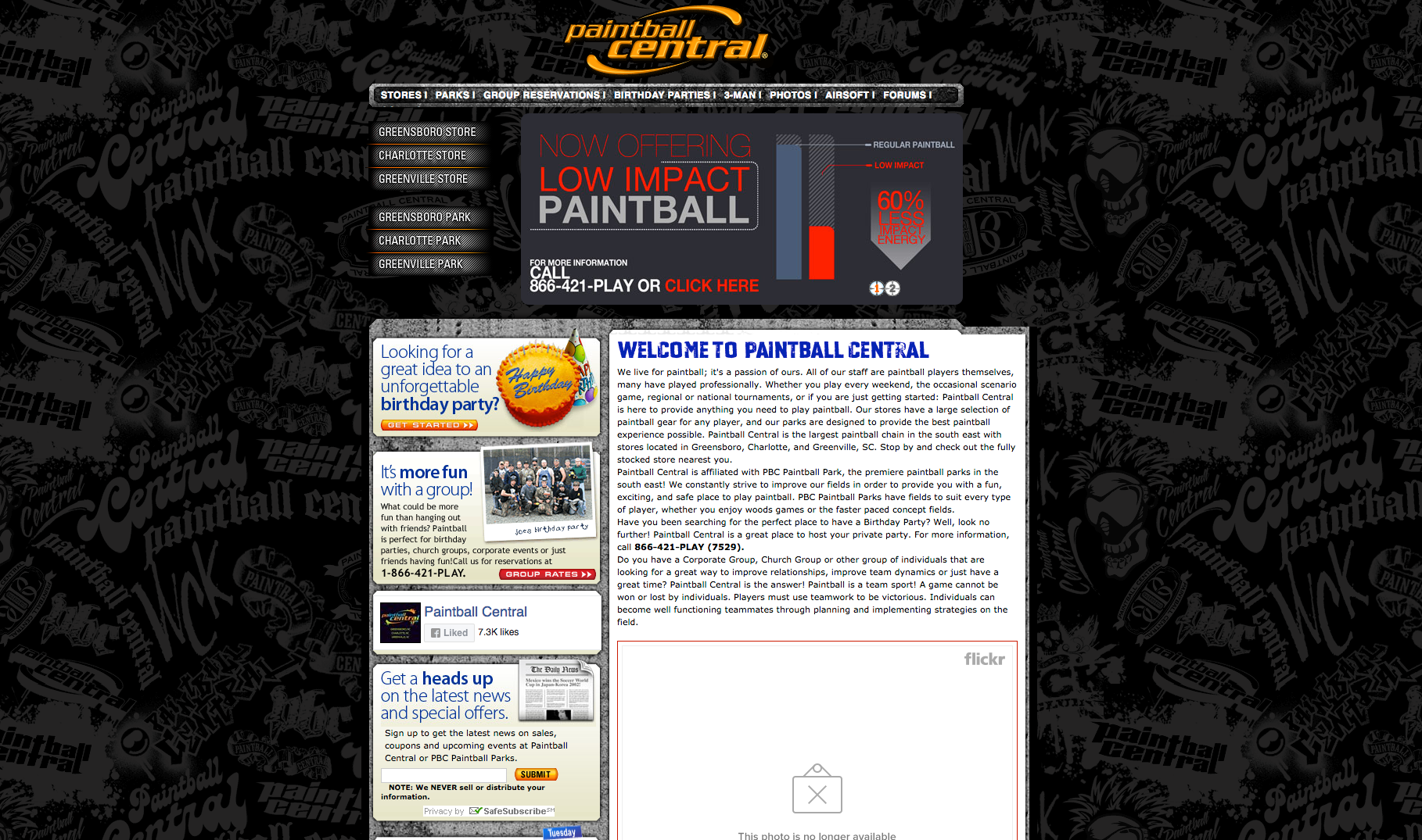 Paintball Centrals Old Website