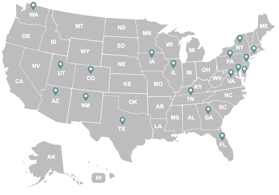A map of the united states with all the states and their capitals.