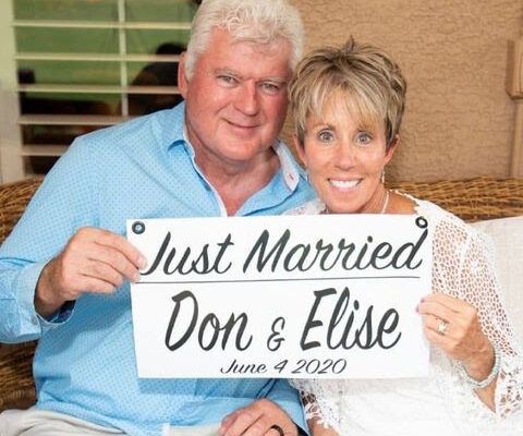 a newly married couple that Julie officiated for