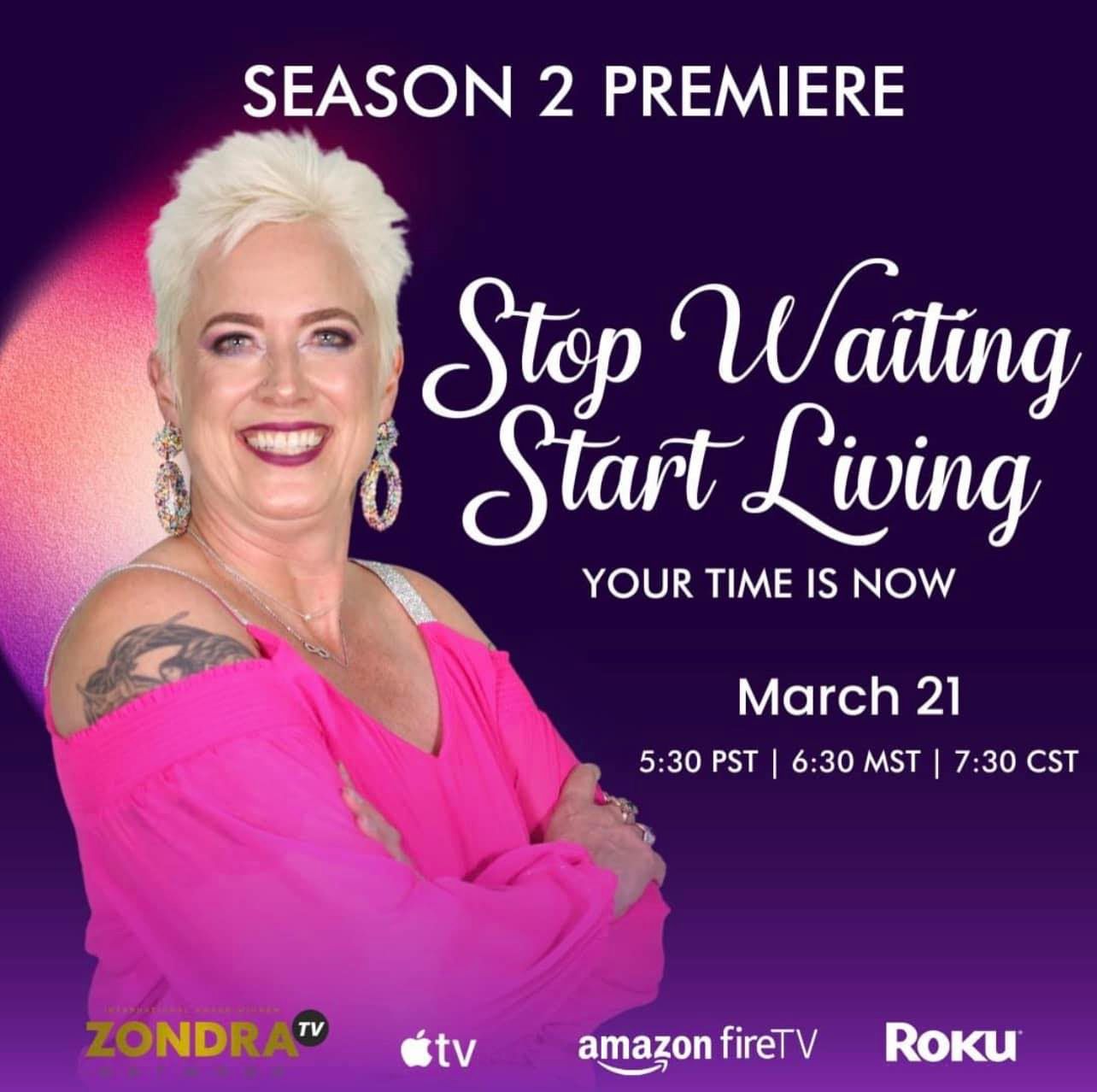 Image of thumbnail for season 2 premiere of Julie's show stop waiting start living