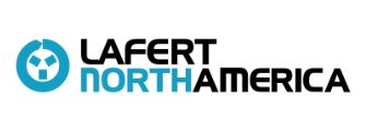 The lafert north america logo is blue and black on a white background.