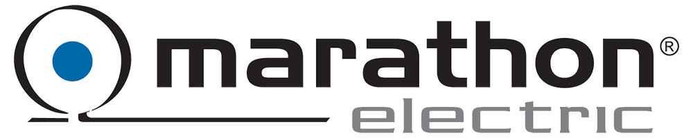 The marathon electric logo is shown on a white background.