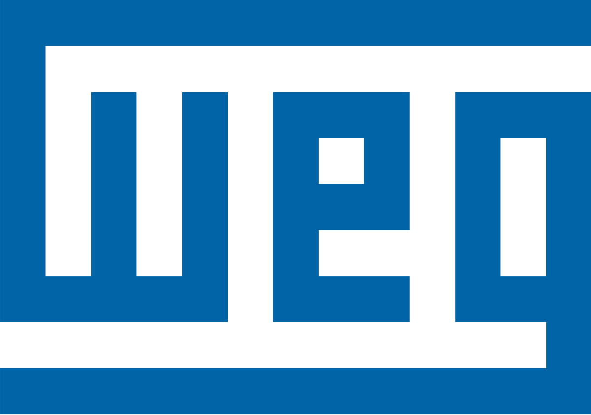 A blue and white logo for a company called web.