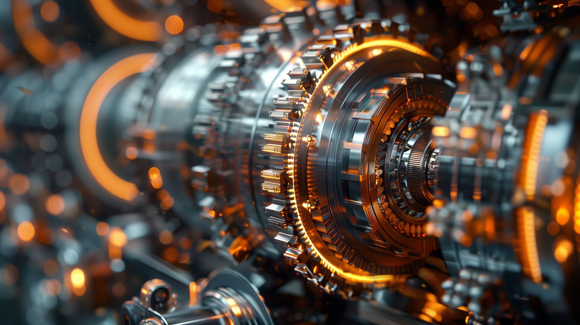 A close up of a machine with gears and lights.