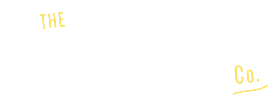 Yellow hand-drawn “THE” and “Co.” on a white background