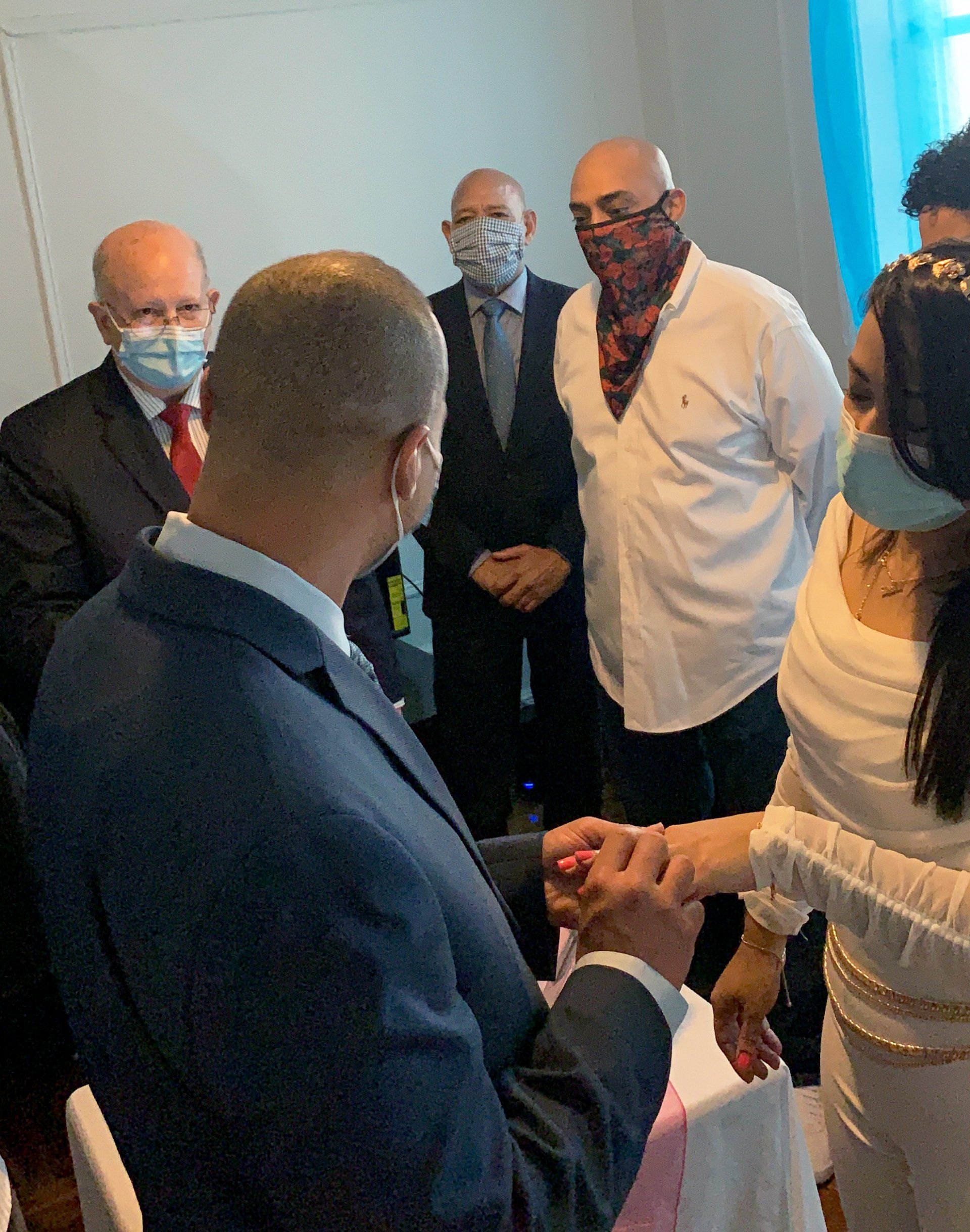 wedding officiant marrying a New York couple at home