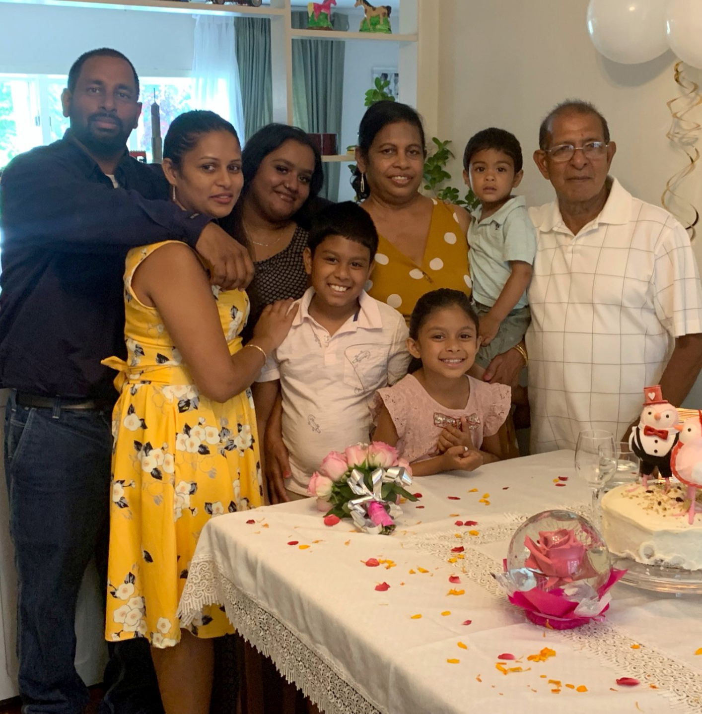family together after vow renewal ceremony