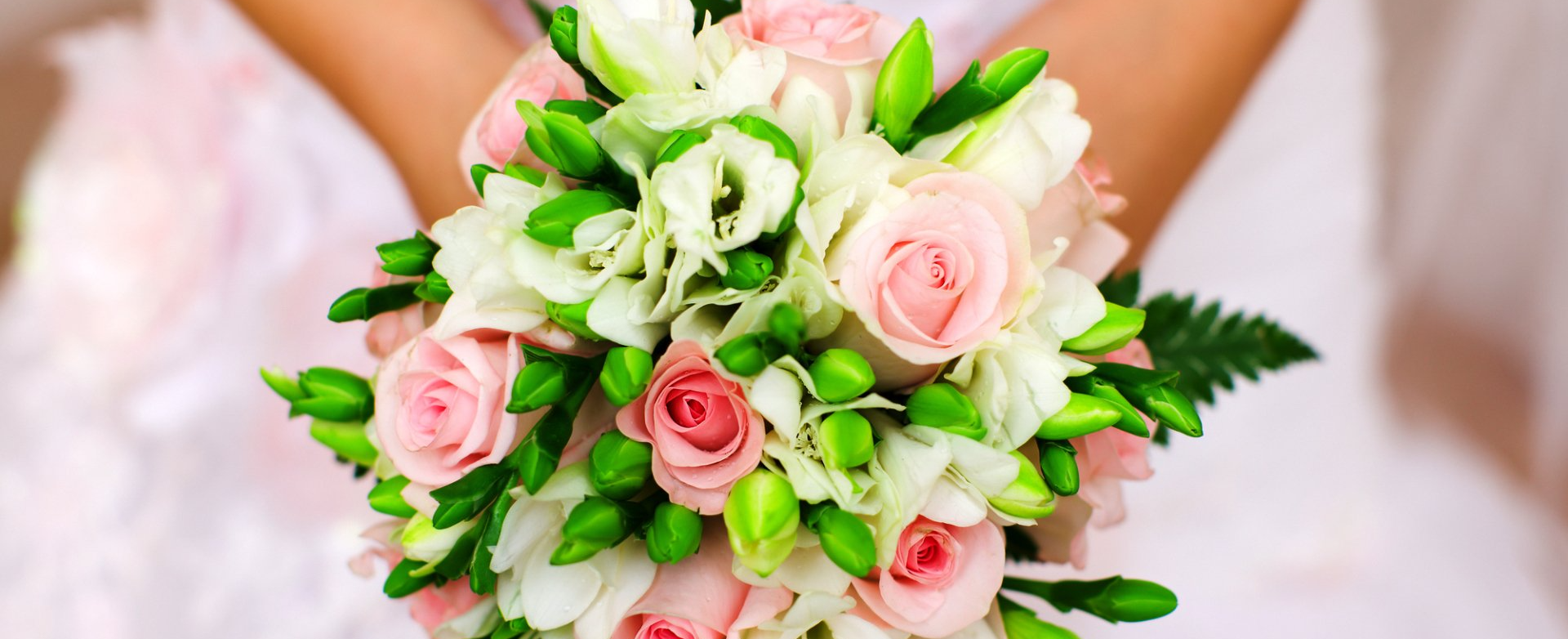 a very beautiful bridal bouquet
