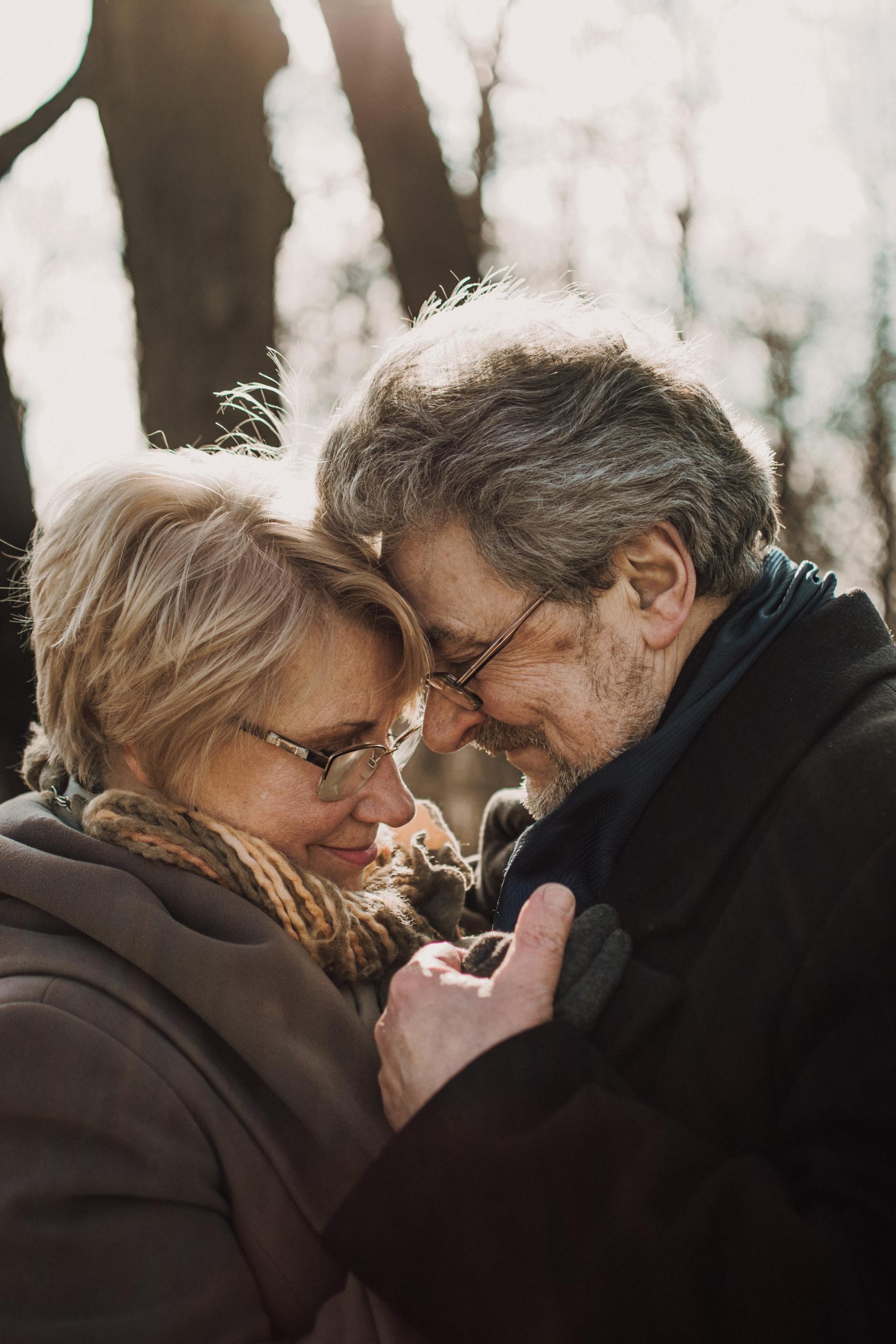 close married couple preparing for vow renewal