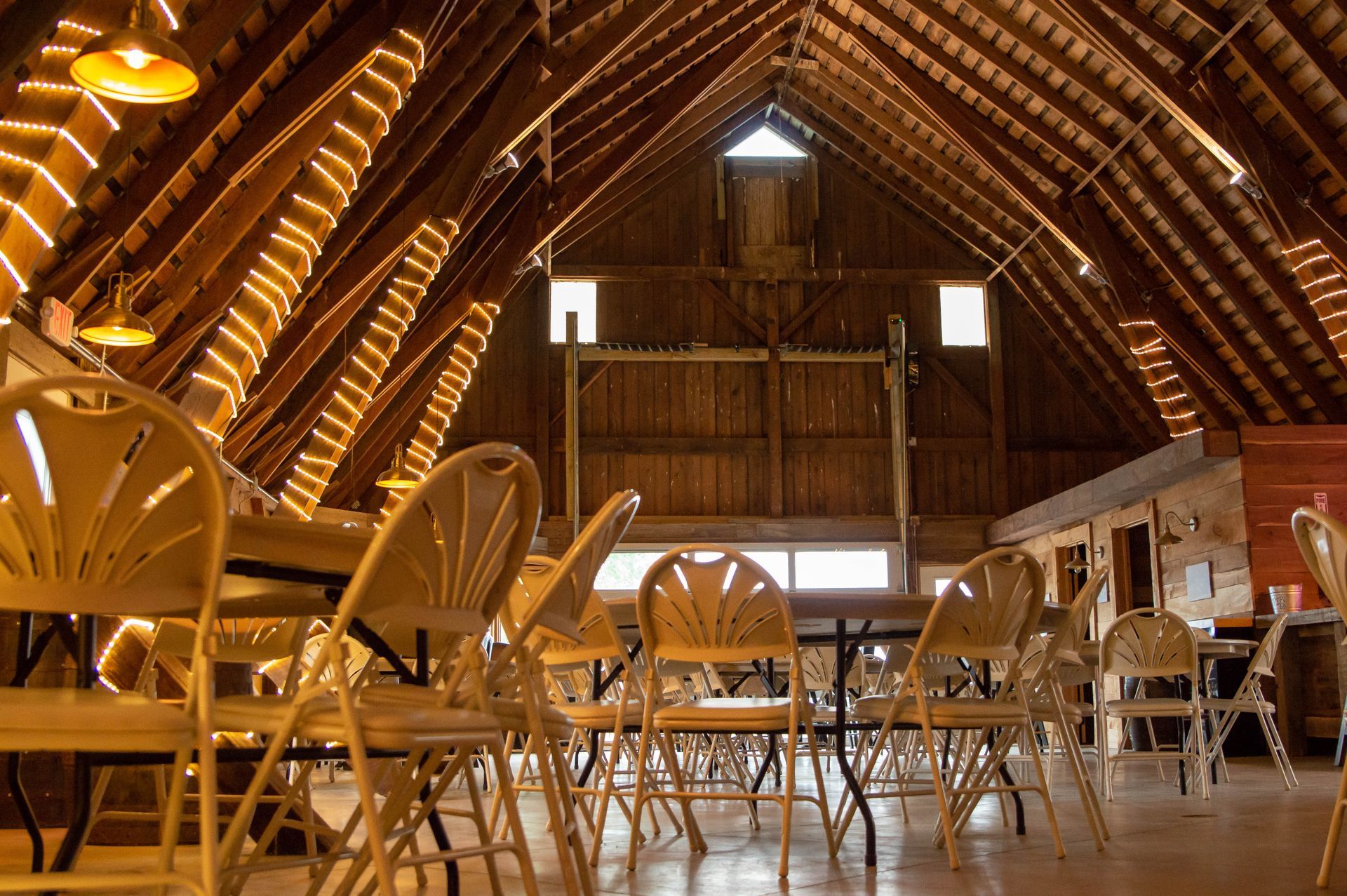 table set up in upstairs