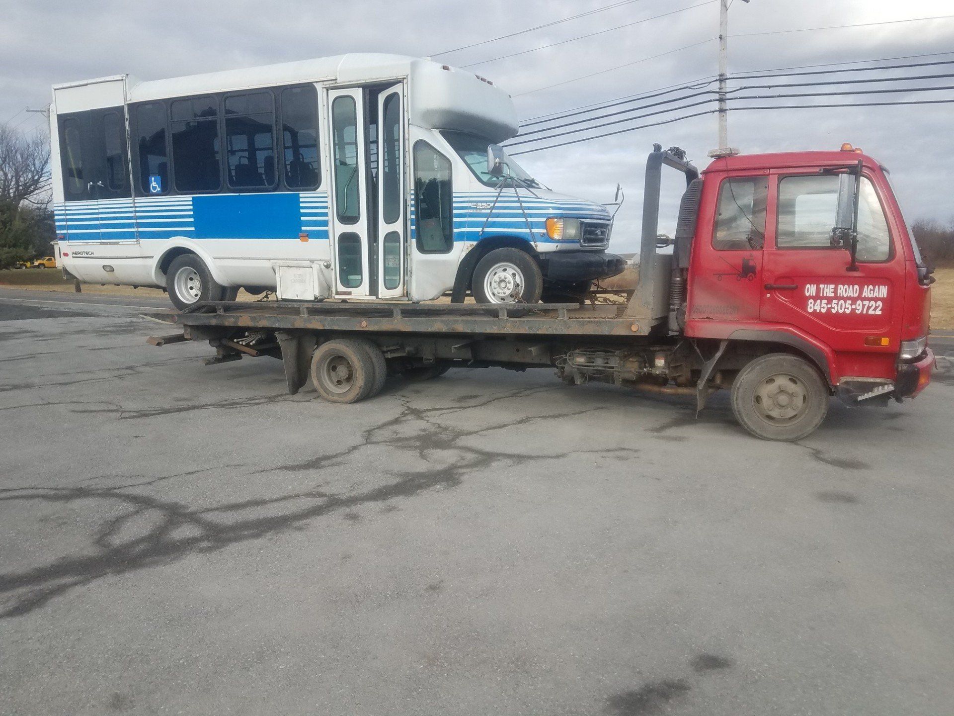 Tow Truck a White Vehicle — Wallkill, NY — On the Road Again Towing